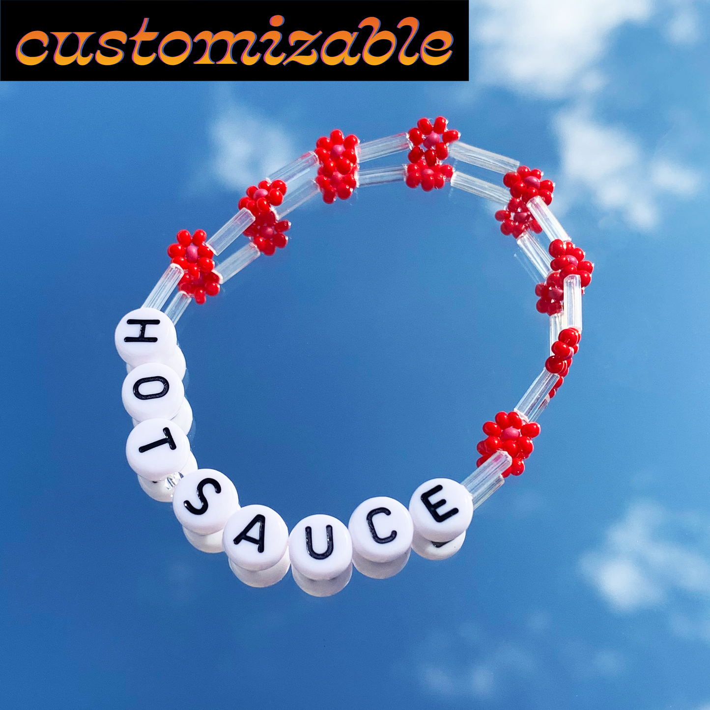 Clear Tube Letter Bracelet