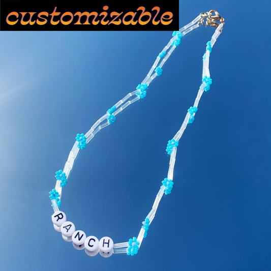 Clear Tube Letter Necklace