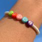 Multicolor & White Letter Bracelet