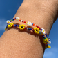 Rainbow Matte Flower Bracelet