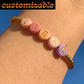 Multicolor & Gold Letter Bracelet