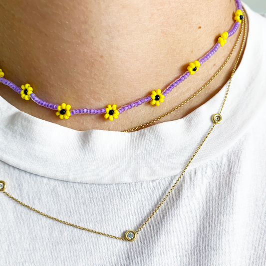 Sunflower Chain Necklace